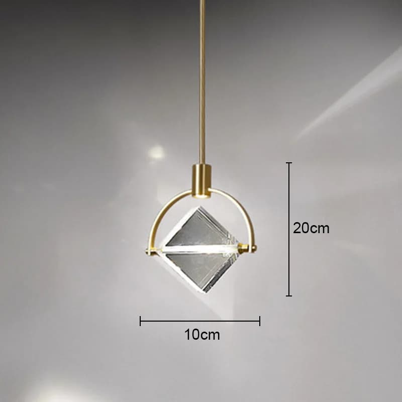 Lumière nordique luxe chambre chevet suspension lampe Restaurant Bar pendentif éclairage diamant cri