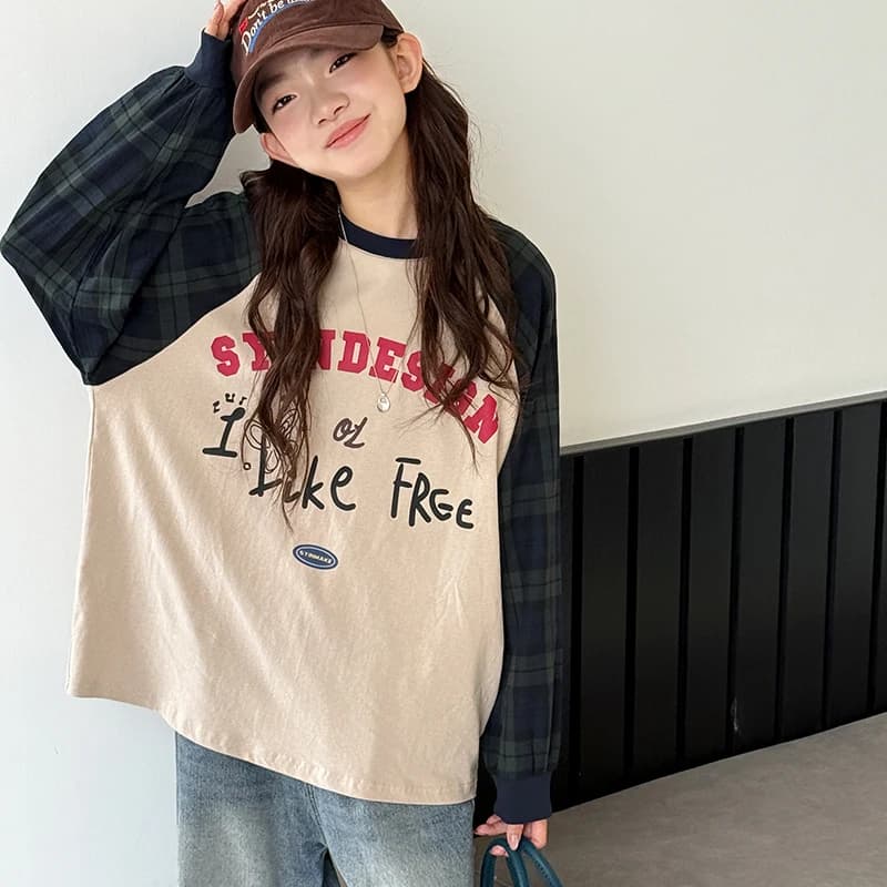 T-Shirt à manches longues pour filles, haut à manches Raglan pour enfants, grande couche de Base en 