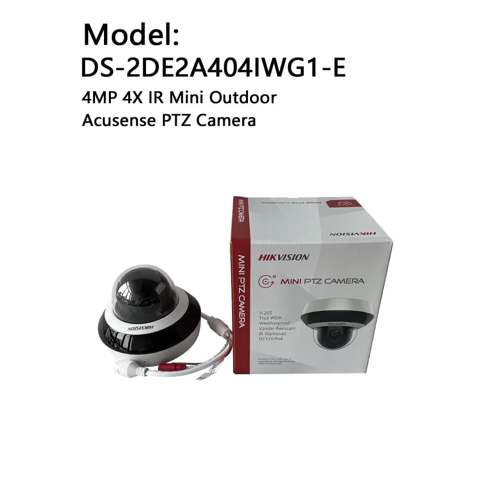 Hikvision DS-2DE2A404IWG1-E Remplace DS-2DE2A404IW-DE3 Caméra PTZ 4MP 4X IR Acusense avec micro et h
