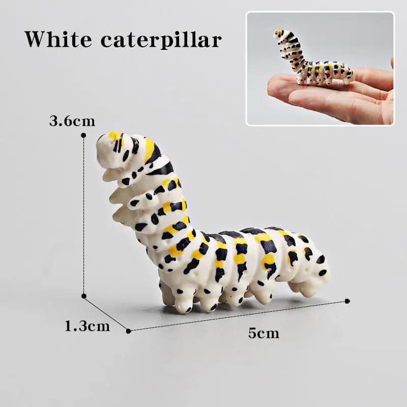 Figurines d'insectes Caterpillar, modèle d'animaux miniatures, jouet éducatif pour enfants, cadeau m