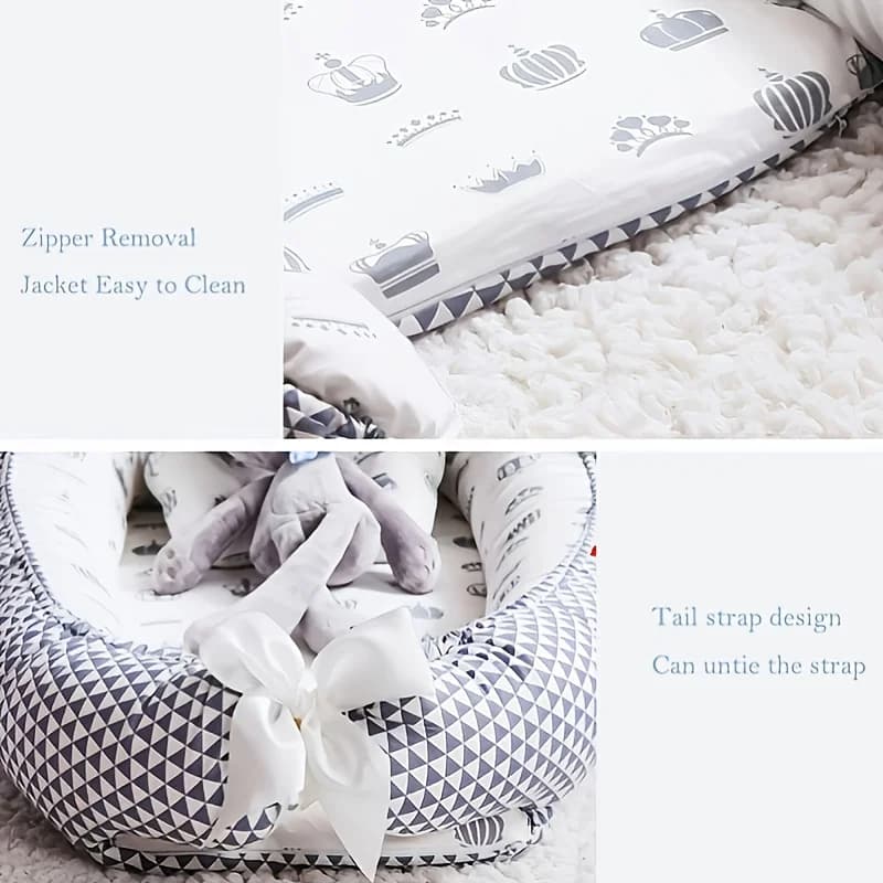 Nid de bébé pour dormir, chaise longue pour nouveau-né, en coton, respirant, réglable, berceau dans 