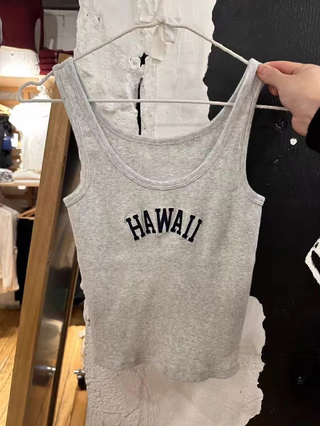 Débardeur Slim avec lettres brodées pour femme, haut court d'été sans manches, col en U, fil de vis,