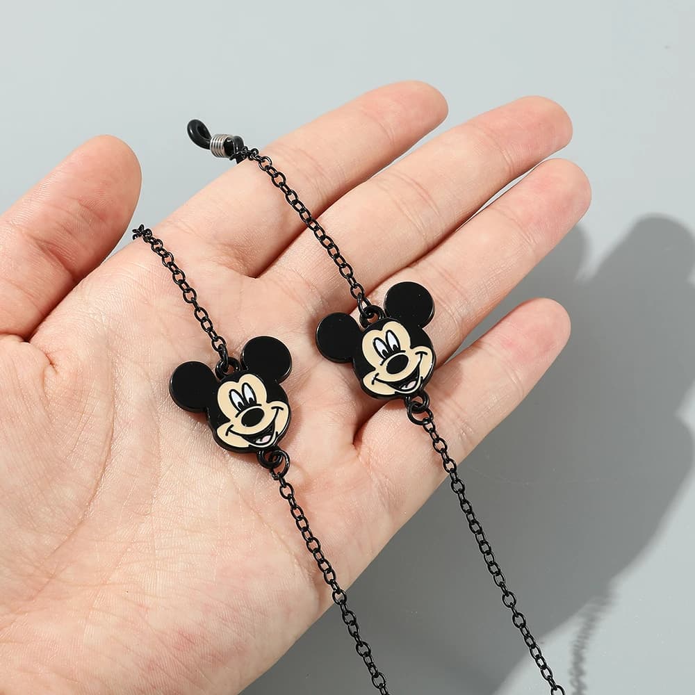 Lunettes de soleil chaînes de masquage pour femmes Minnie Mickey Mouse point chaînes de lunettes lan