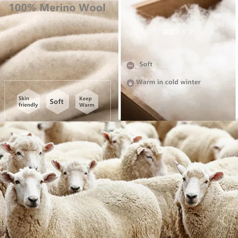100% Pure laine tricoté anneau écharpe élégant foulard femme doux chaud cachemire faux col cou plus 