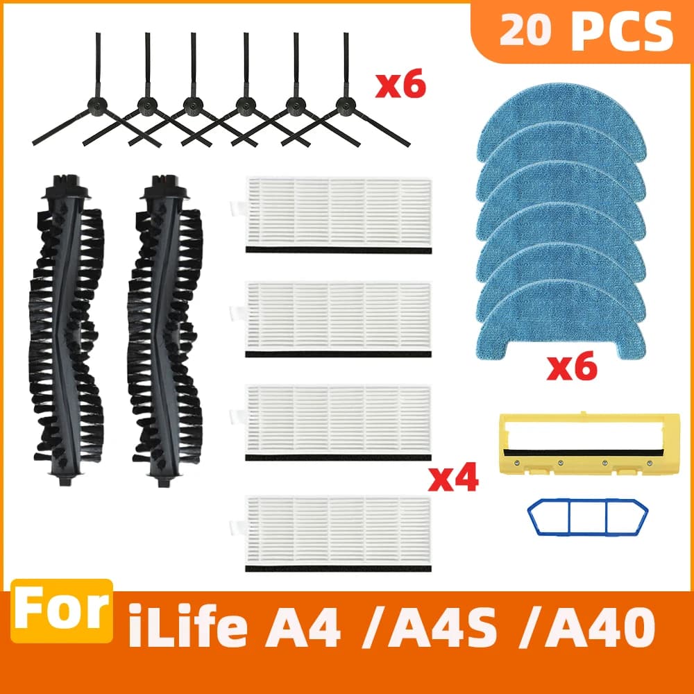 Pièces de rechange pour aspirateur Robot iLife A4 A4S A40 Polaris PVCR 0926 0726W 0826, brosse latér