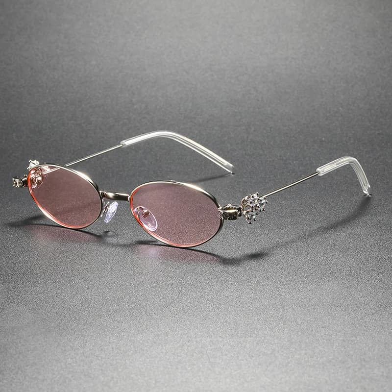 Lunettes de soleil de protection UV élégantes et haut de gamme ornées de diamants, lunettes de solei