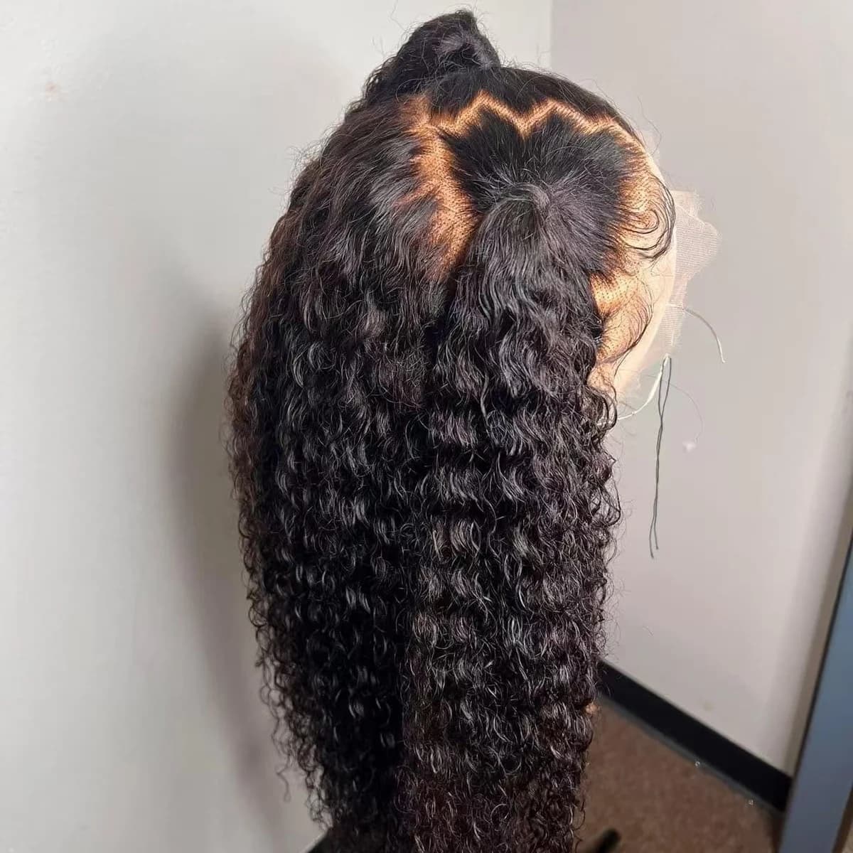 250% densité Jerry bouclés vague 13x6 perruques de cheveux humains 13x4 HD Transparent dentelle fron