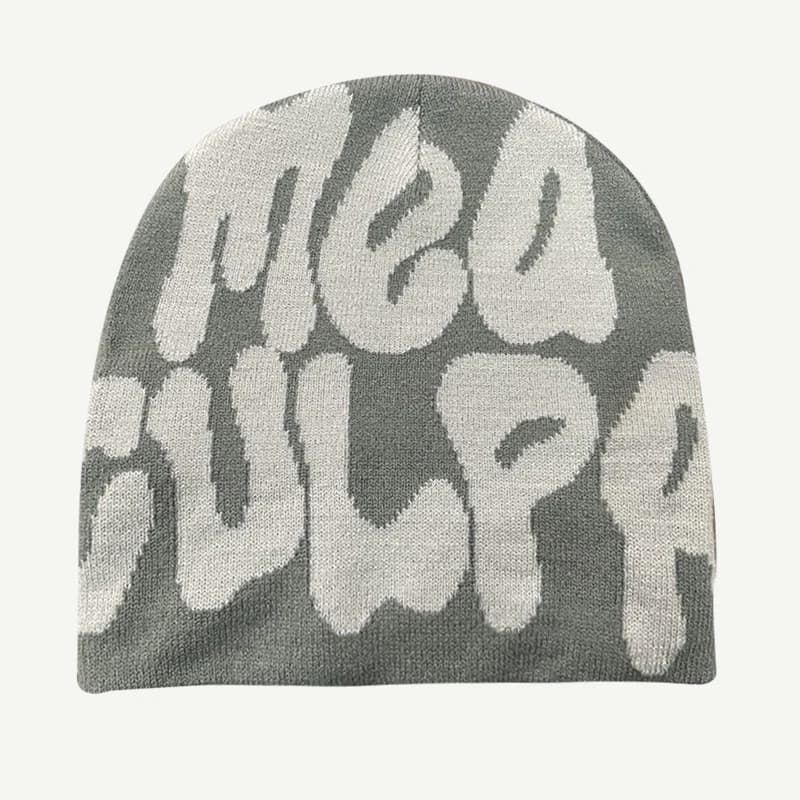 Mea Culpa tricot bonnets chapeau pour femmes hommes Couple Y2K quel est à la mode Bonnet Kpop laine 
