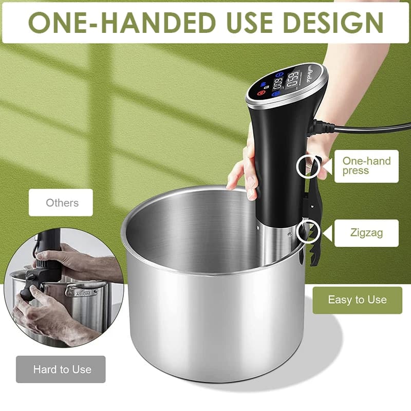 Wancle-Cuiseur Sous Vide à Immersion Étanche IPX7, Mijoteuse avec Affichage Numérique et Fonction de