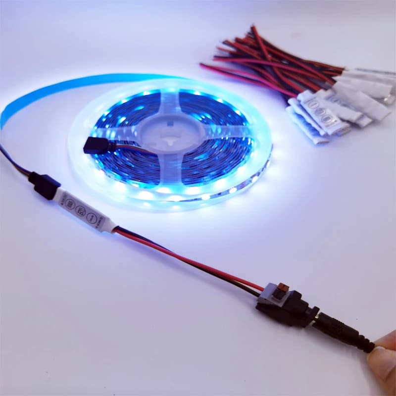 DC 5 V-12 V-24 V 12A 3 touches Mini LED RGB contrôleur variateur pilote pour RGB 5050/3528/2835/5730
