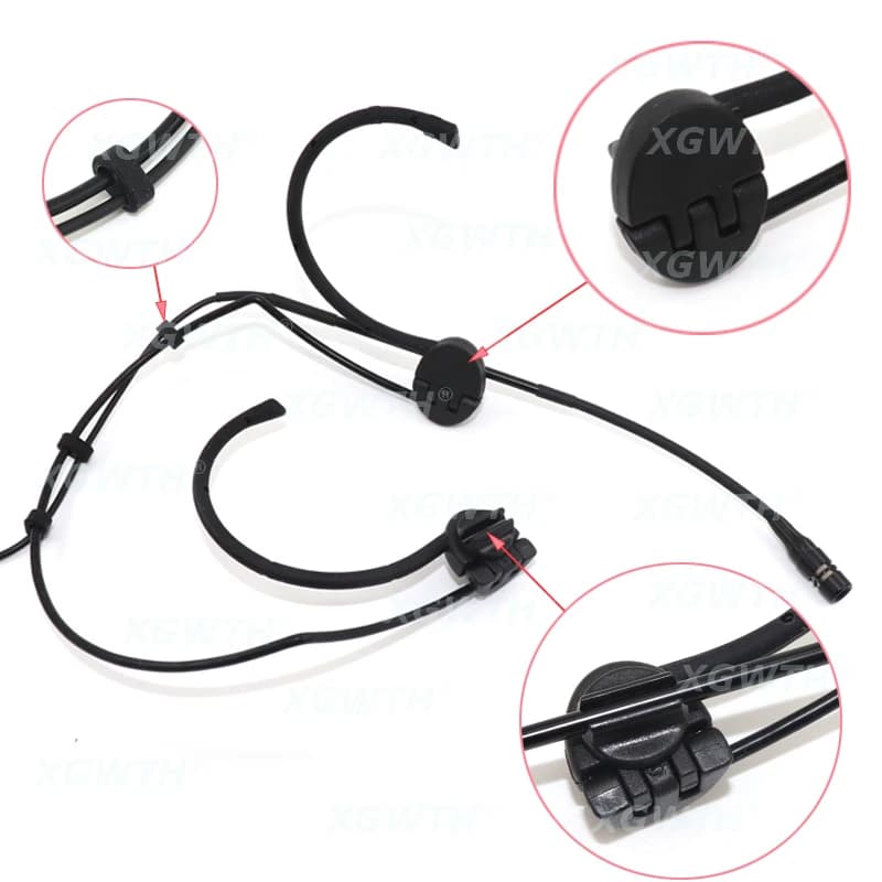 Müntret-Microphone à condensateur pour sauna, noir, hypercardioïde, pour Sennheiser Body Pack, jack 