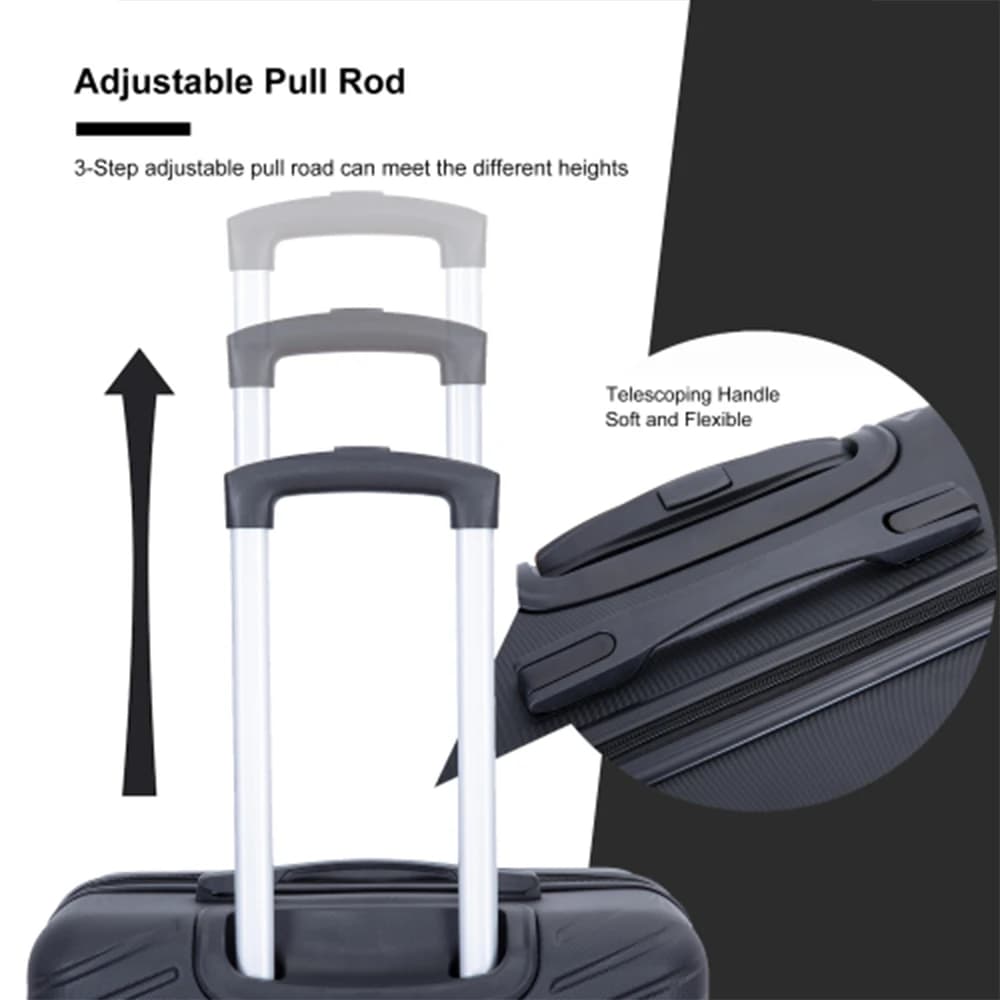 Travelhouse-Ensemble de bagages en ABS avec roues tournantes, valise à main, serrure TSA, 24 po, 28 