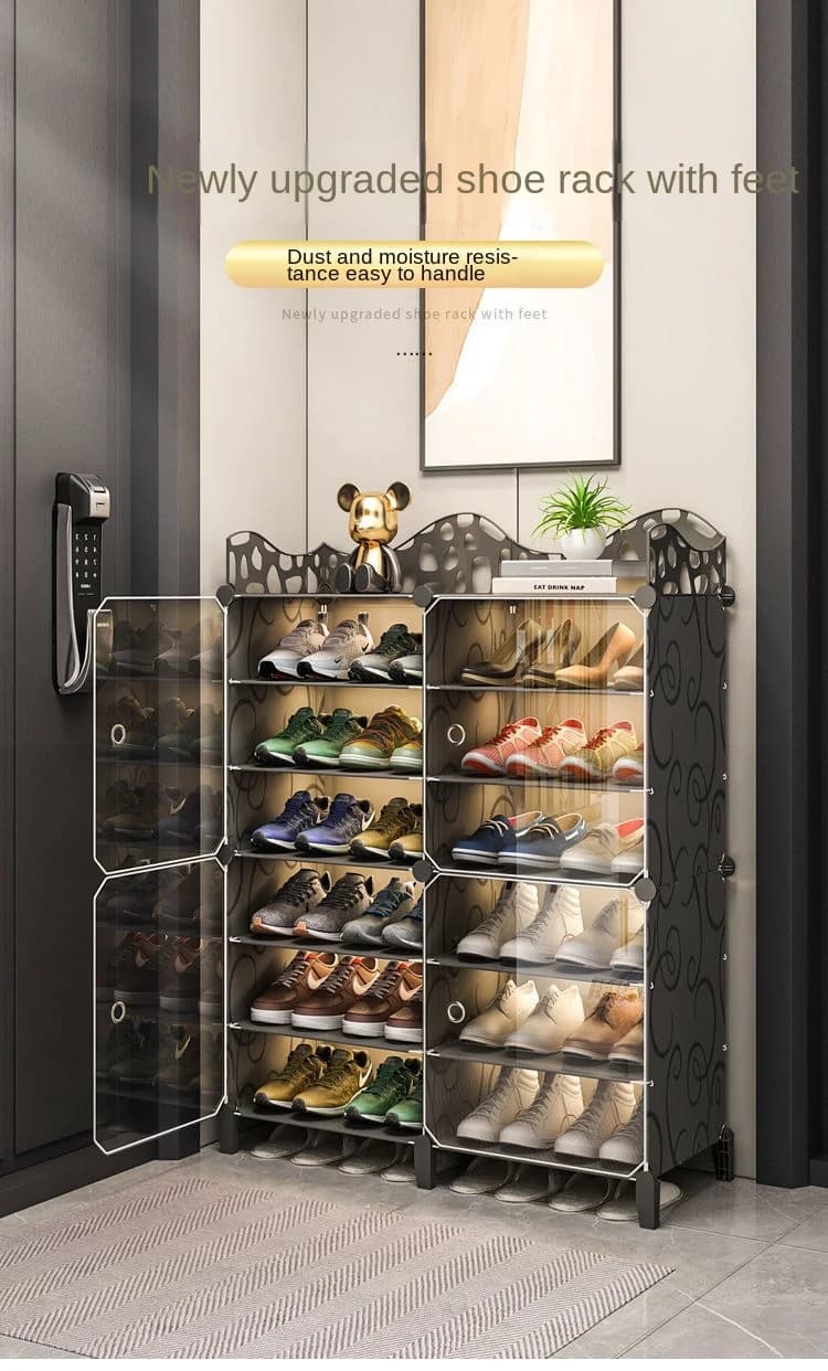 Luminerack-Meuble à Chaussures T1, Étagère de Rangement, Meubles de Couloir d'Entrée, Planches de Ch