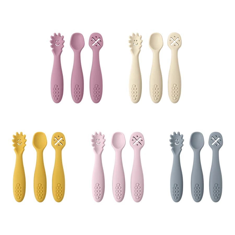 Ensemble d'ustensiles de cuillères d'apprentissage pour bébé, 3 pièces, mignon, cuillère d'alimentat