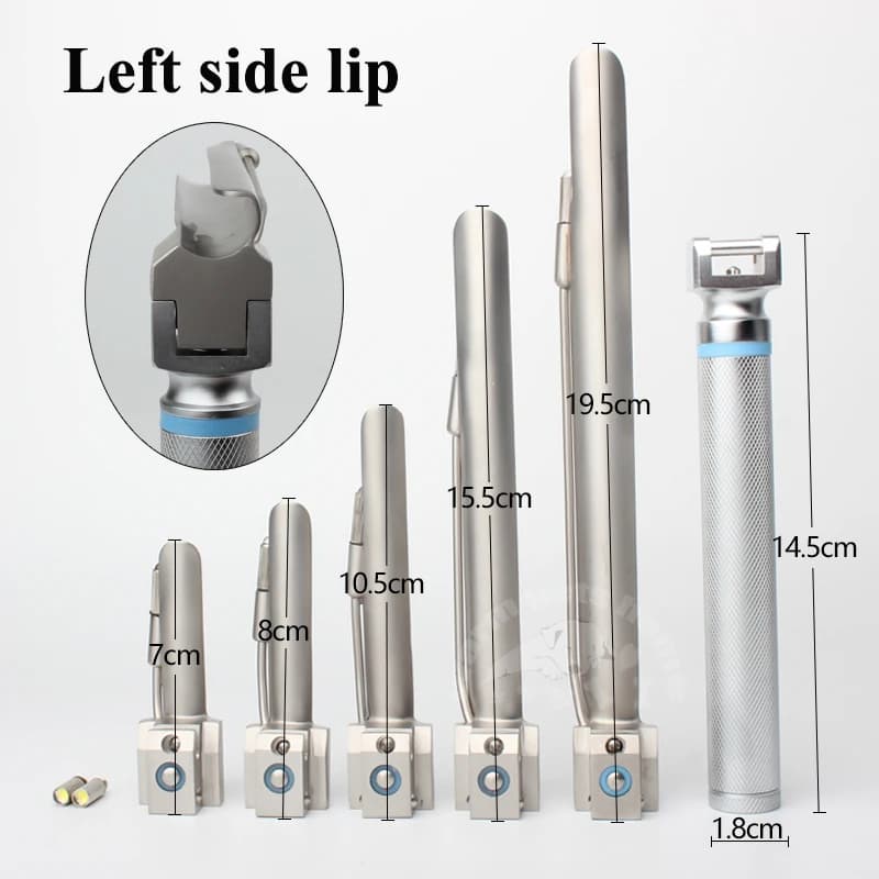 Kit de laryngoscope vétérinaire avec 5 lames pour animaux, chiens, chats, clinique vétérinaire, équi