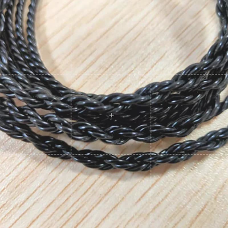 XINHS-Câble noir de mise à niveau de téléphone de sauna sans crochet d'oreille, 4 brins, 008