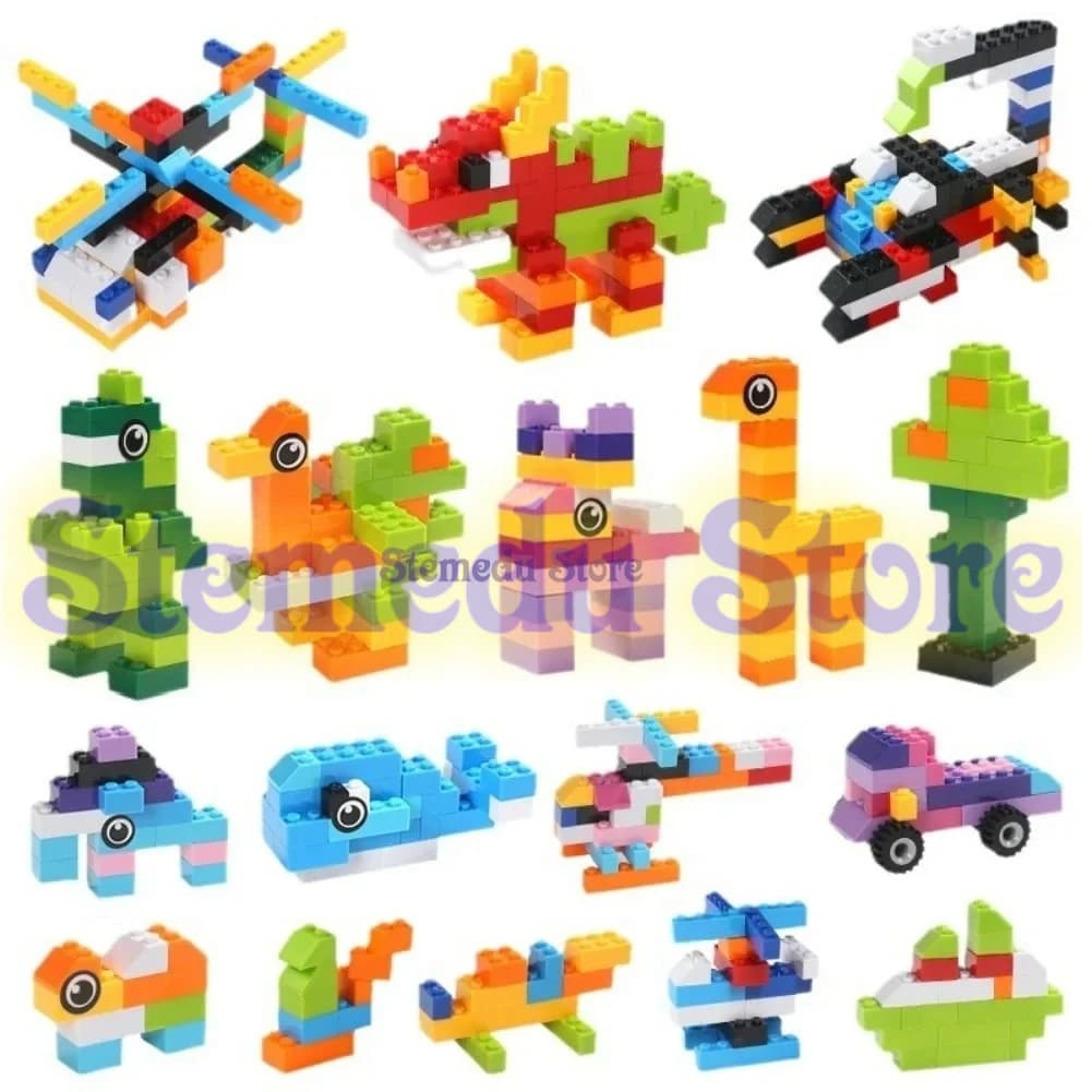 Décennie s de construction en vrac, lot de briques triées par document, jouets assiette de nuit, pet