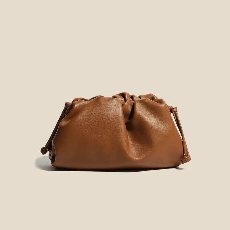Dames célèbre marque de luxe concepteur en cuir de vachette Y2k nuage petit sac à main couleur doux 