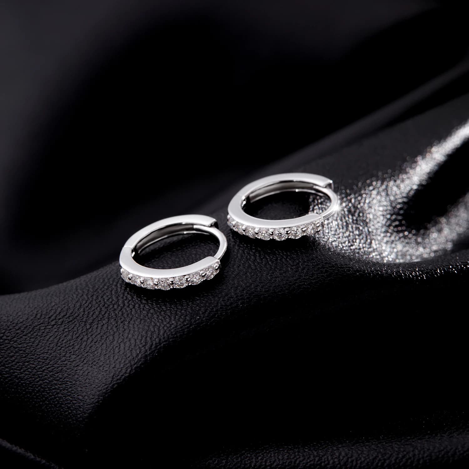 MODIAN D couleur scintillante Moissanite boucles d'oreilles 925 en argent Sterling classique brillan