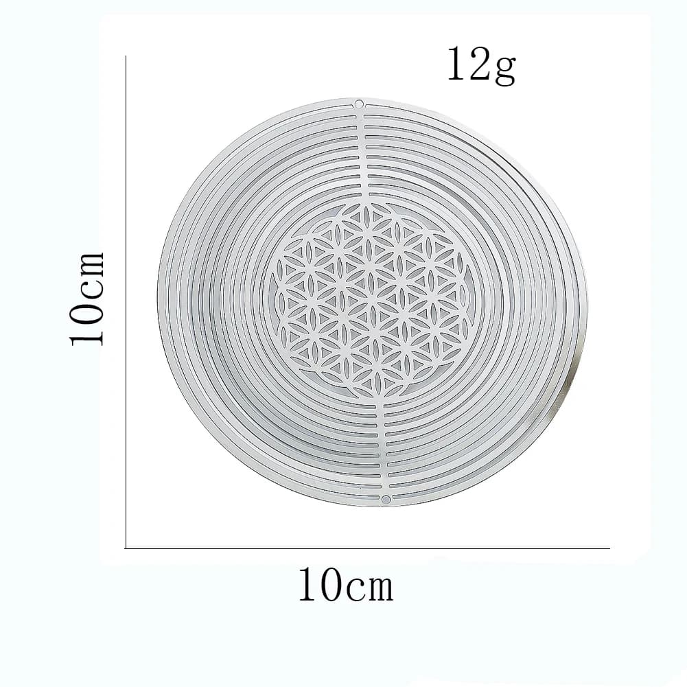 Mandala 3D Wind Spinner, Fleur de vie, Pièces tendance, Miroir, Attrape-réflexion, Yoga, Méditation,