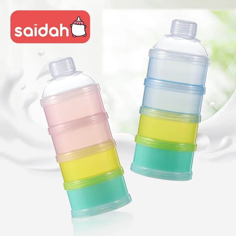 Boîte de stockage de lait en poudre Portable à 4 couches, alimentation pour bébé, collations aux fru