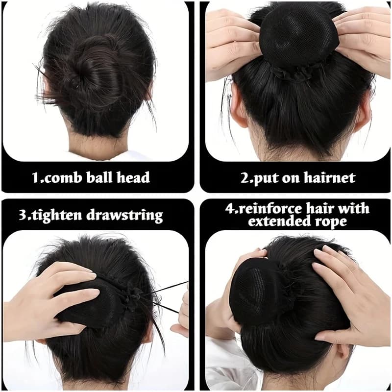 Filet à cheveux élastique en Nylon pour chignon Invisible, réutilisable, adapté aux femmes, chignon 