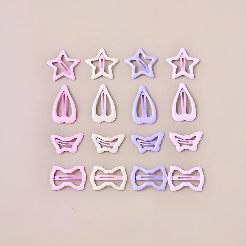 Ensemble de pinces à cheveux étoiles douces et douces, Barrettes sans traction pour bébés filles et 