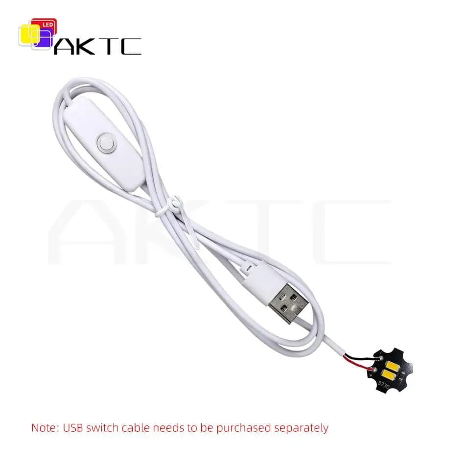 Mini panneau lumineux LED DC 5V 1W SMD5730 3000K chaud/blanc 6000K 20mm, plaque en aluminium, perles