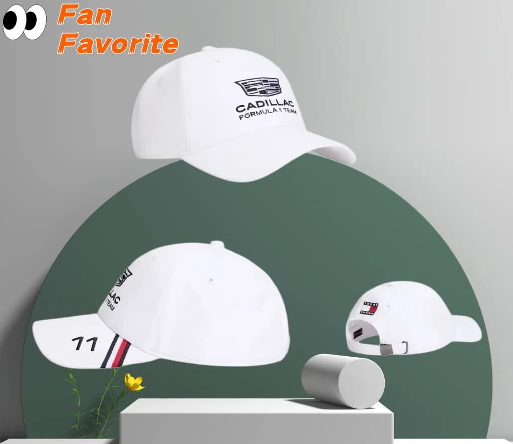 Casquette de baseball brodée de l'équipe Cadillac F1 de Formule 1, casquette de fan, casquette de sp