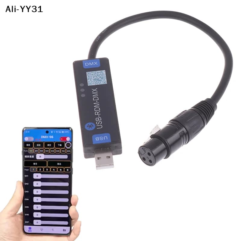 【Y3A】USB-RMD-DMX Application mobile DMX Dialer pour éclairage de scène, contrôleur DMX sans fil Blue