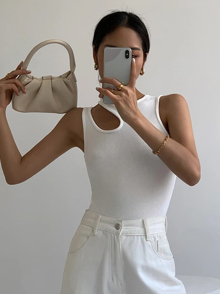 T-shirt court blanc Y2K pour femmes, vêtement estival et décontracté, à la mode, 2024