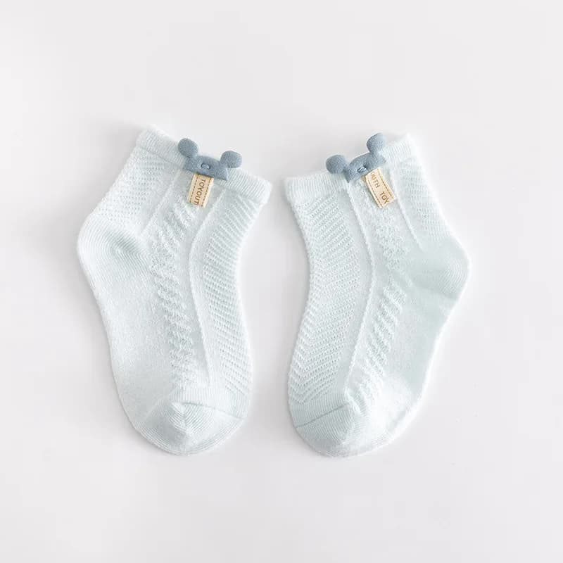 4 paires/lot été bébé maille mince chaussettes dessin animé doux coton nouveau-né chaussette princes