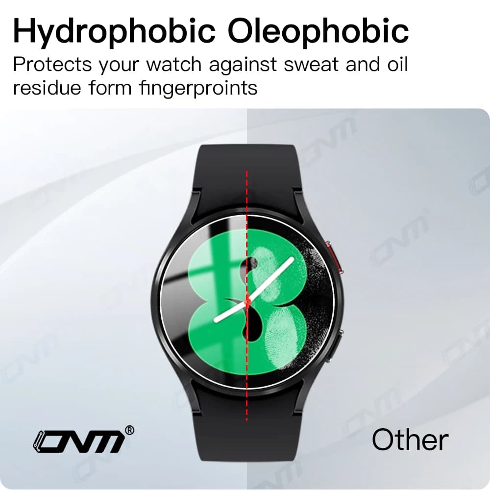 Verre trempé 9H pour Samsung Galaxy Watch 7/6/5/4 40/44mm Classic 43/47mm Pro, protecteur d'écran, F