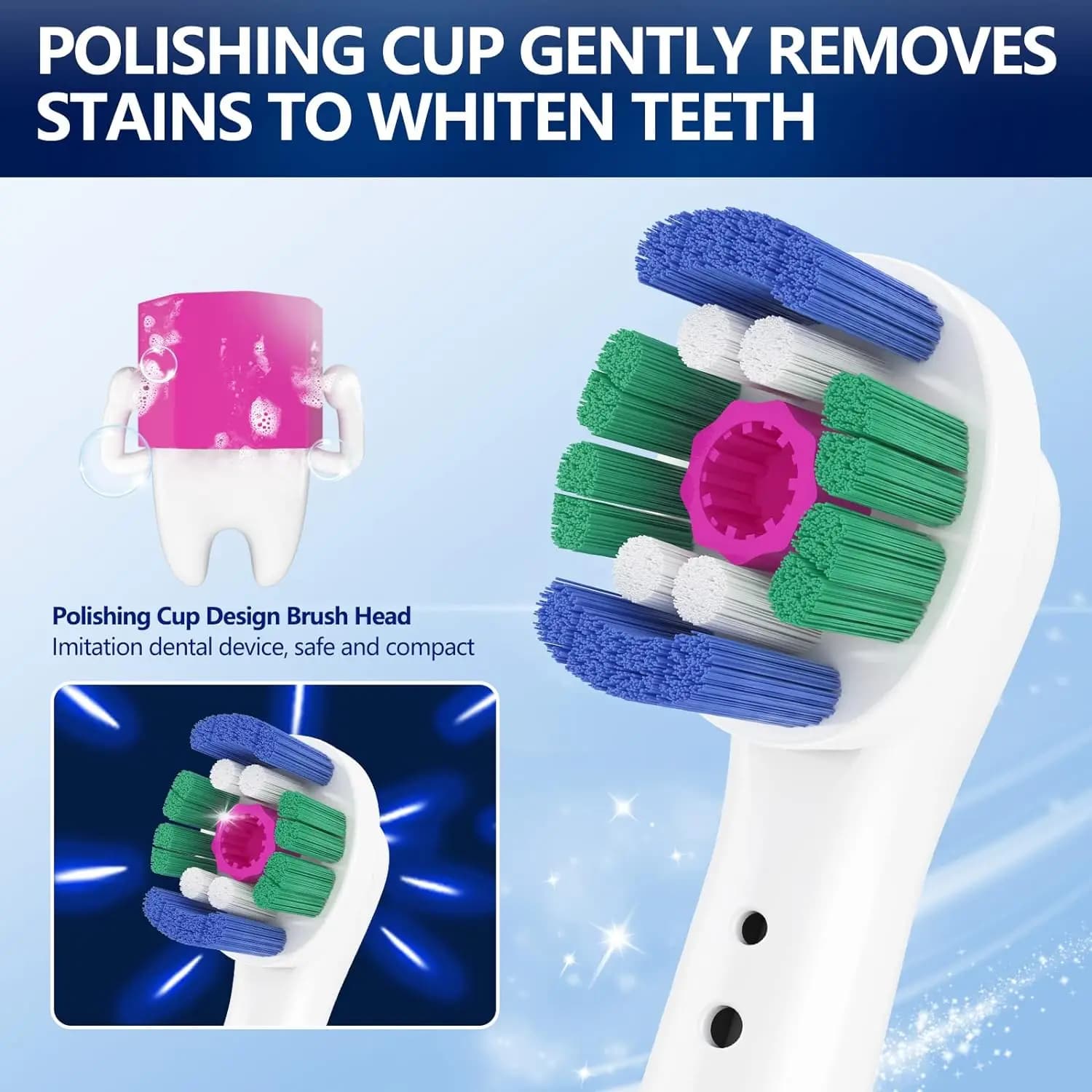 Têtes de brosse de rechange pour brosse à dents électrique Braun Oral B, têtes de brosse à dents bla