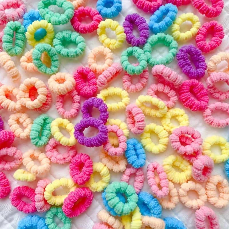 Accessoires pour cheveux pour filles, 100/200/300 pièces, cravate élastique colorée, adaptée à la co