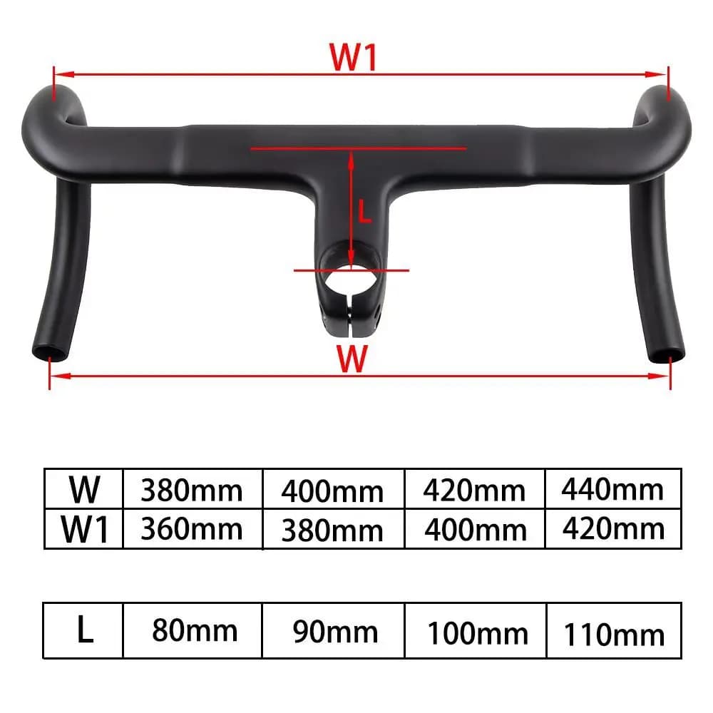 Le plus récent vélo de route de course aérodynamique mat UD guidon et tige en fibre de carbone intég