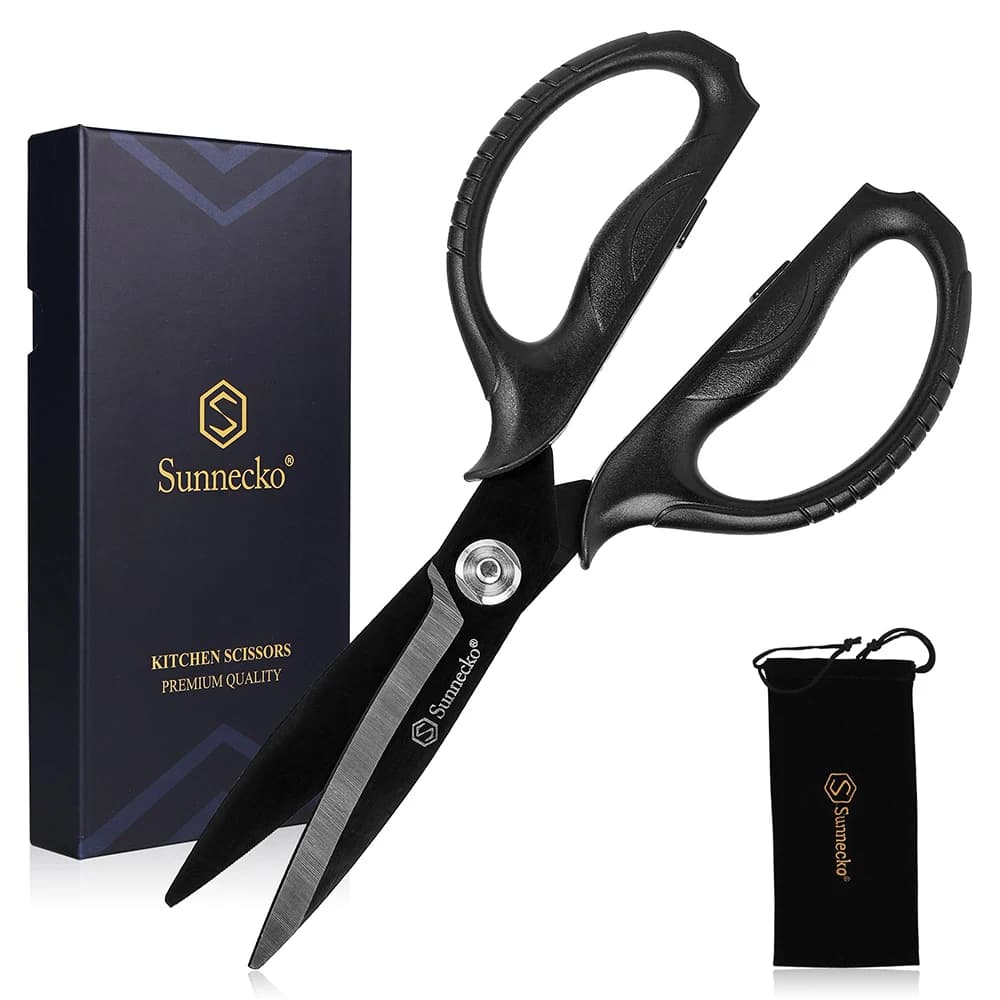Sunnecko – ciseaux de cuisine professionnels robustes, outil de coupe polyvalent, ciseaux plaqués ti