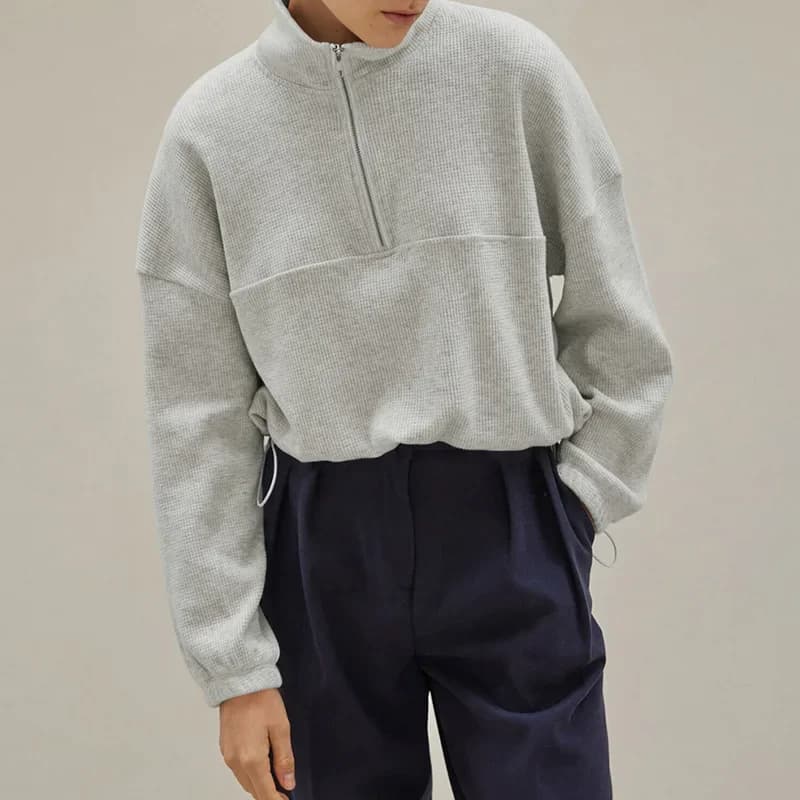 Sweats à capuche zippés en coton gaufré pour femmes, haut à manches longues, pulls PVD, vêtements es