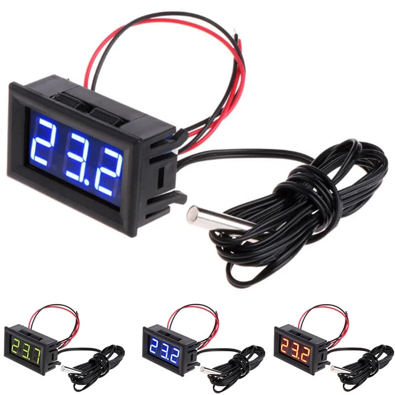 Mini thermomètre numérique LED DC5V ~ 12V, pour moniteur de température de voiture, panneau de mesur