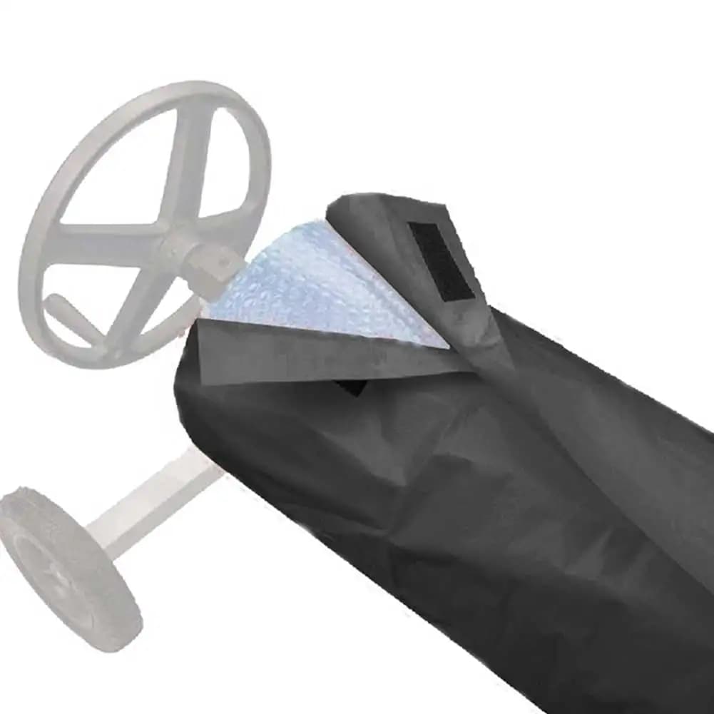 Couverture de piscine extérieure imperméable anti-UV, couverture solaire pour piscine, enrouleur de 