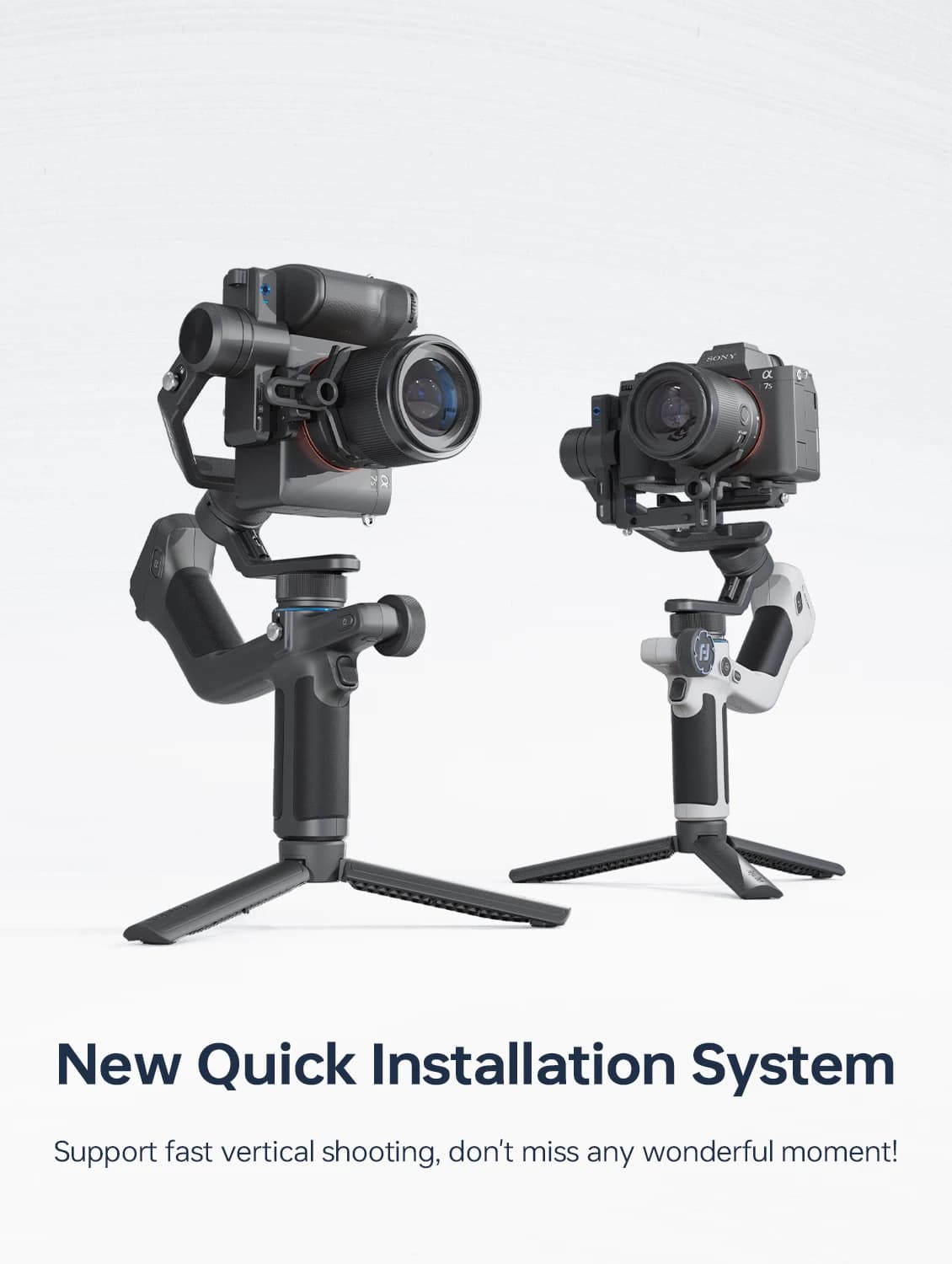 FeiyuTech SCORP Mini 2 Gimbal Portable 3 Axes pour Appareil Photo Hybride, Caméra d’Action et Smartp
