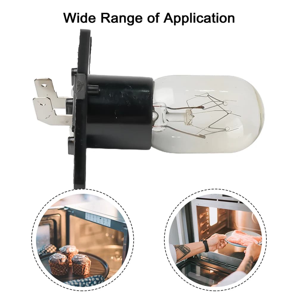 Ampoule pour four à micro-ondes 2A 250V 25W, éclairage de réfrigérateur, conception de Base avec sup