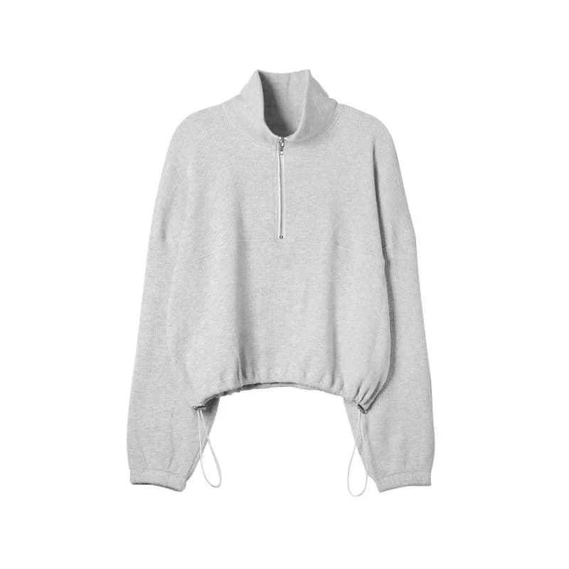 Sweats à capuche zippés en coton gaufré pour femmes, haut à manches longues, pulls PVD, vêtements es