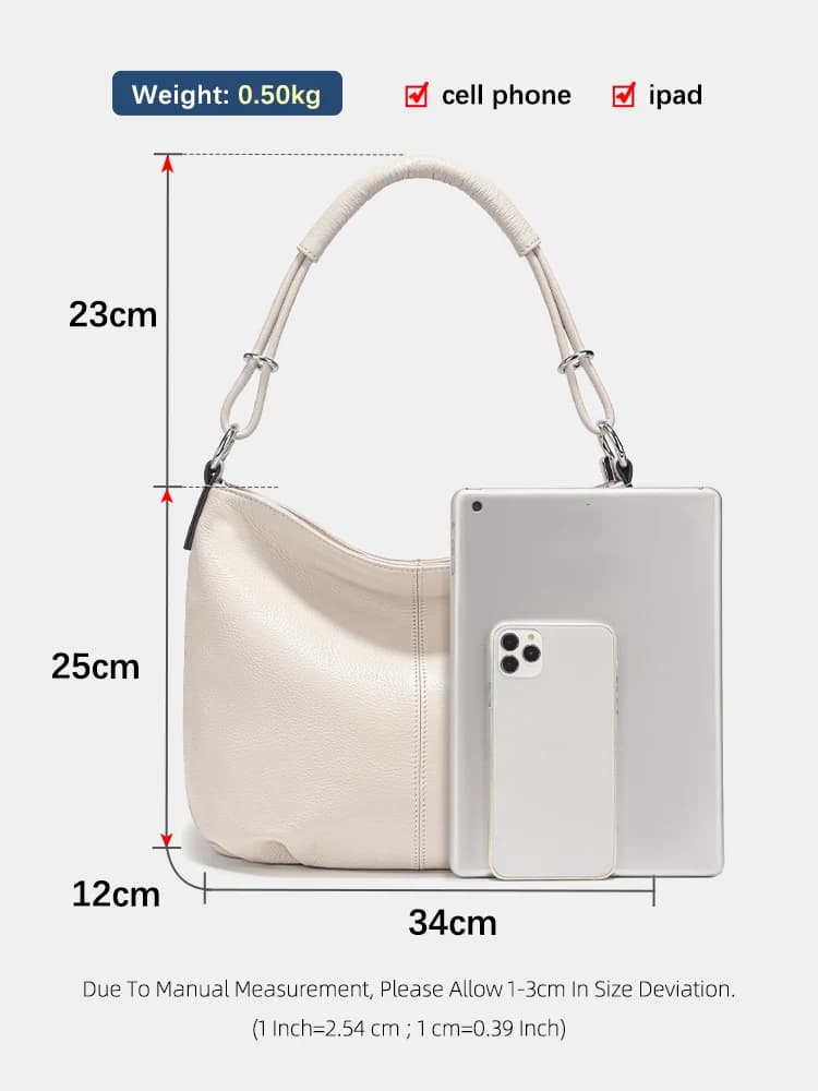 Zency sac à bandoulière en cuir de vachette souple pour femme sac à main en cuir de mode sac à bando