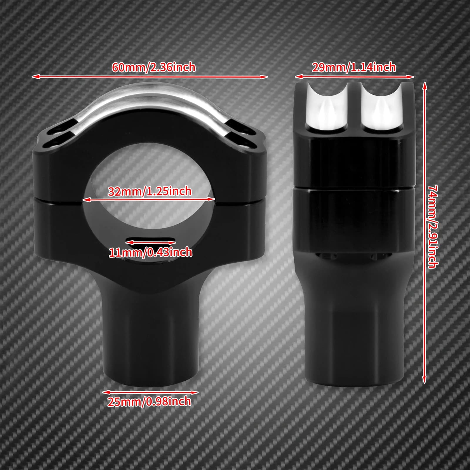 Kit de montage de pinces de guidon universel pour moto, 1.25 pouces, noir/Chrome, pour Harley Sports