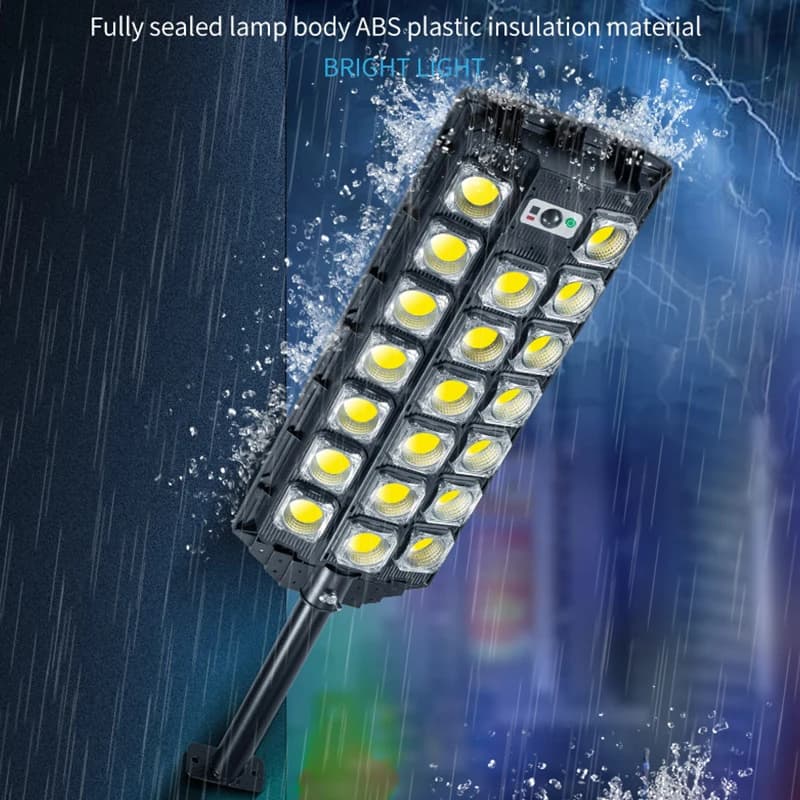 Réverbère solaire à LED étanche extérieur, angle réglable, lampe solaire, batterie au lithium intégr