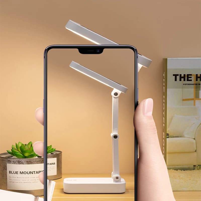 Lampes de bureau pliables à énergie solaire, chargeur USB également, Protection des yeux, lampes de 
