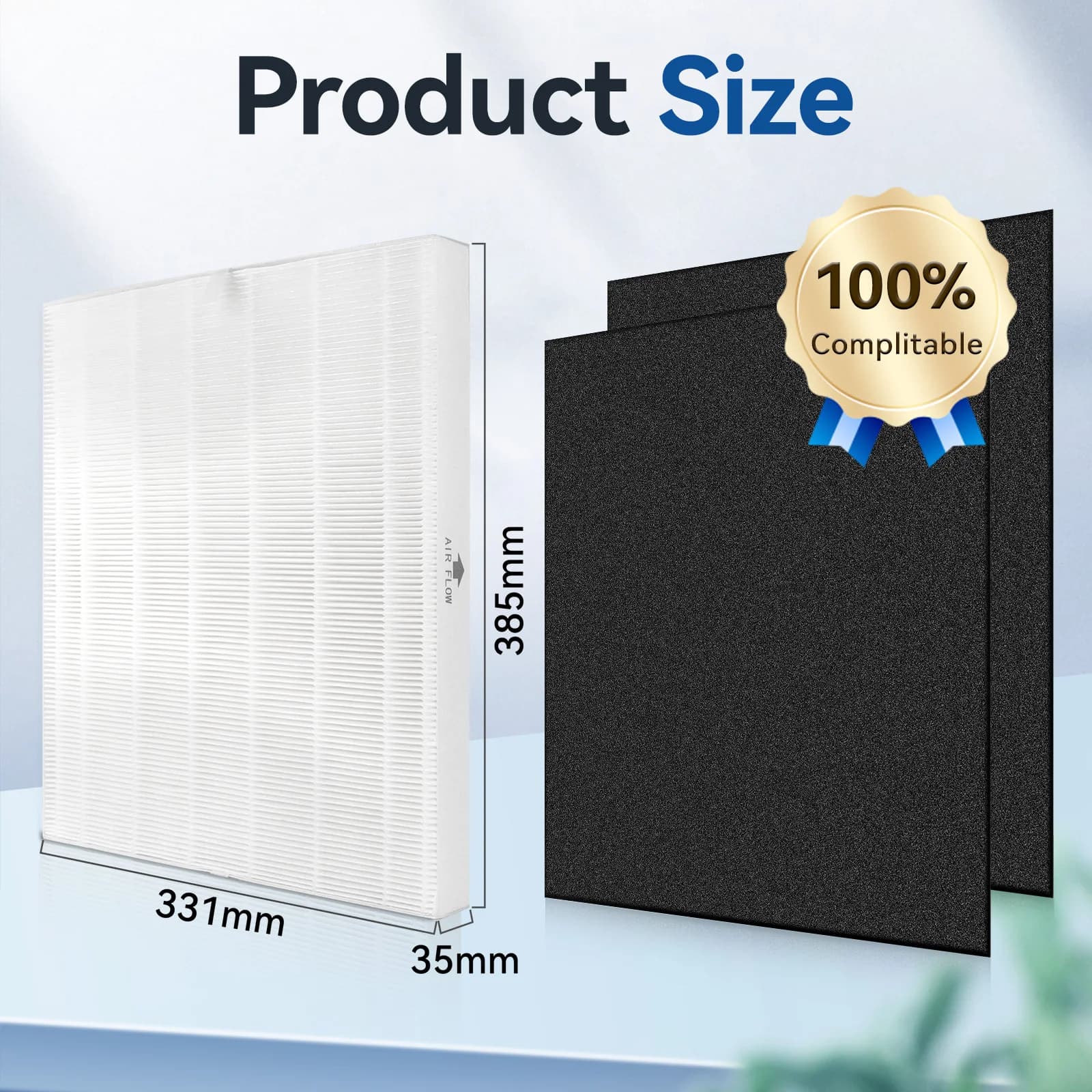 Ensemble de filtres HEPA de remplacement, compatible avec les AP-1512HH Coway, Purificateurs d'air A