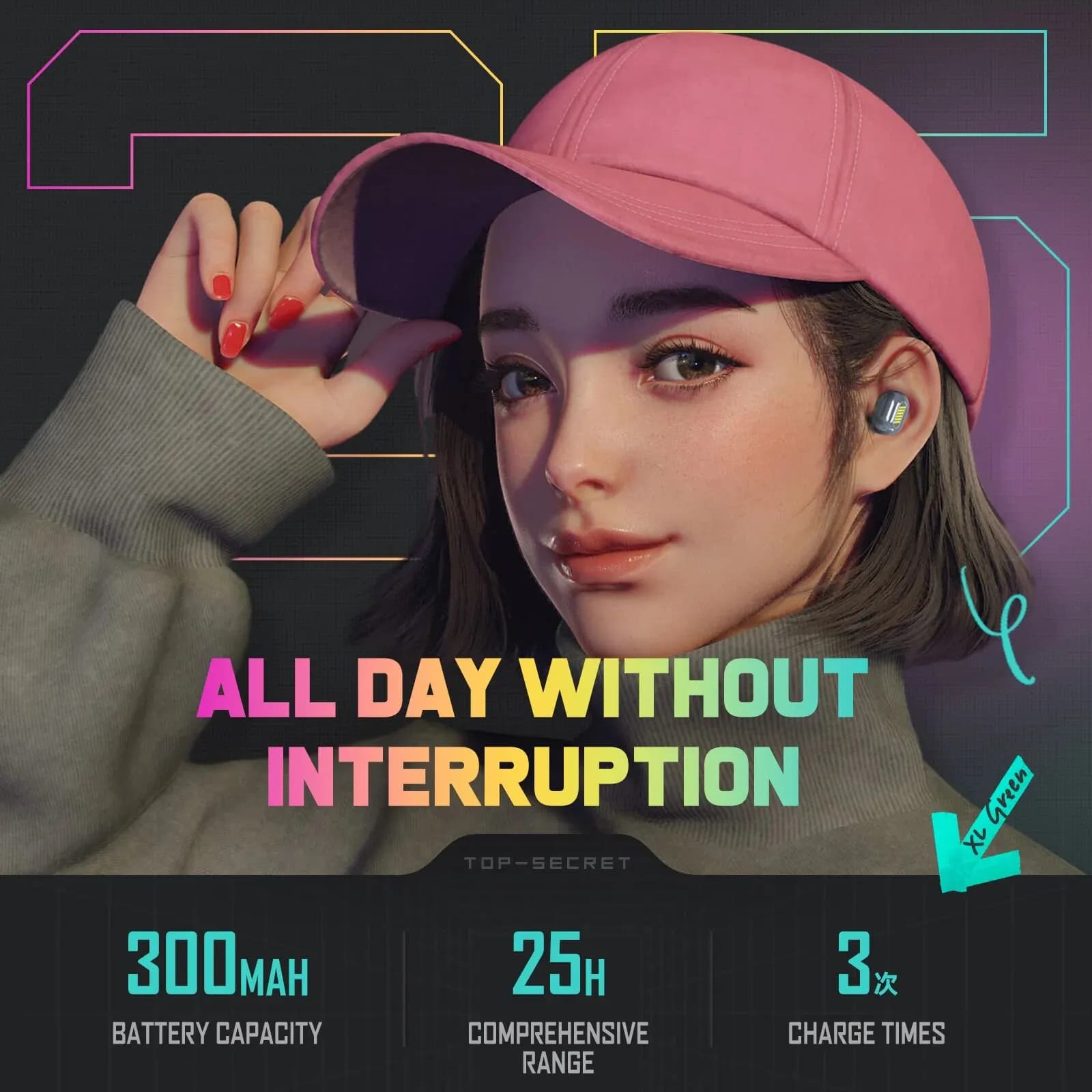 ONIKUMA-Casque de jeu sans fil T20, design rabattable rotatif, écouteurs intra-auriculaires stéréo H