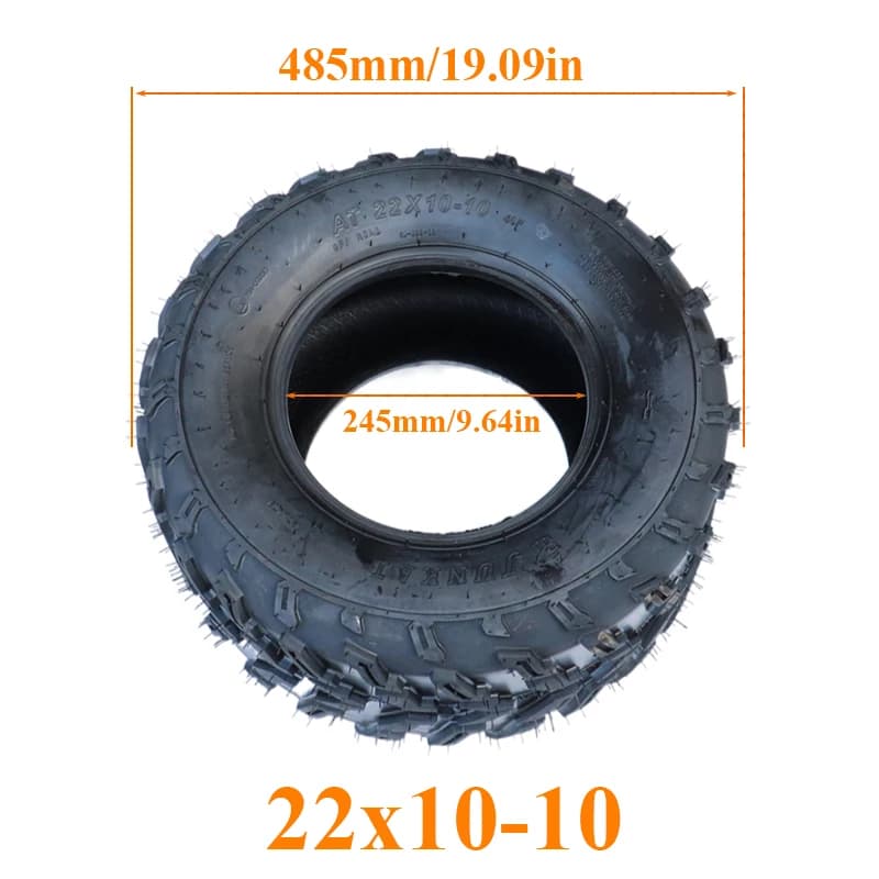 Pneu à vide de 10 pouces 22X10-10 4PR pour voiture de plage à quatre roues, GOKART KARTING ATV UTV